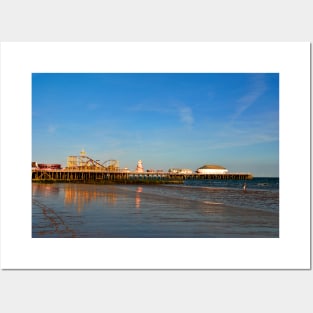 Clacton On Sea Pier And Beach Essex UK Posters and Art